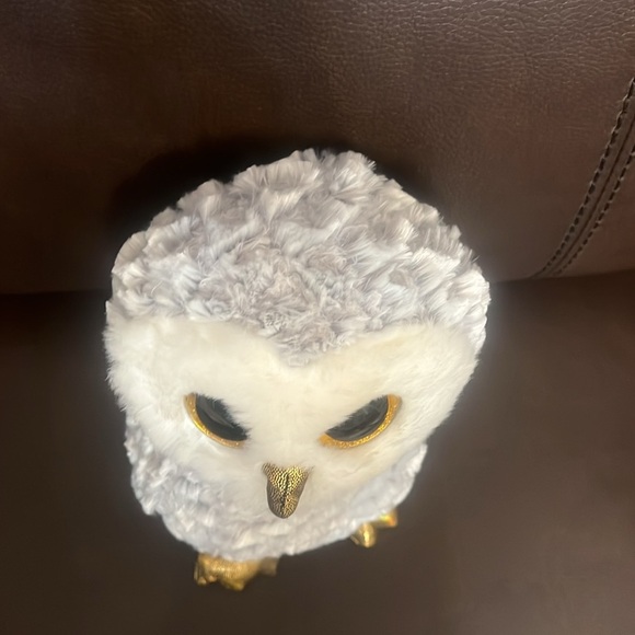 Beanie boos Ty owl owlette April 20th owl cute new owl golden sparkly eyes - Picture 8 of 10